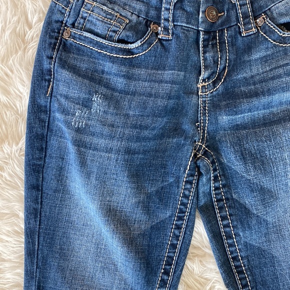 Seven7 The Rocker Slim Thick Stitch Embroidered Bootcut Jeans - Picture 8 of 14